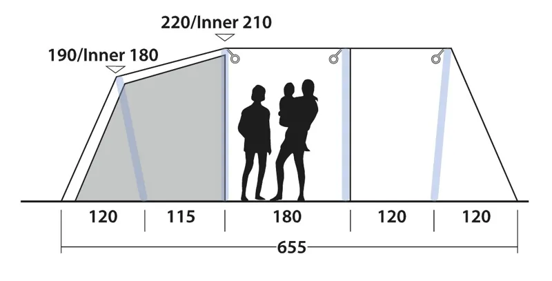 Outwell Parkdale 6PA Inflatable Tent - 2023 Model-3